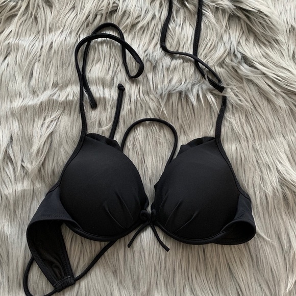 VICTORIAS SECRET BLACK SWIM TOP - Picture 5 of 6